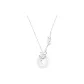 Wheat Ear and Heart-to-Heart Necklace (Silver)