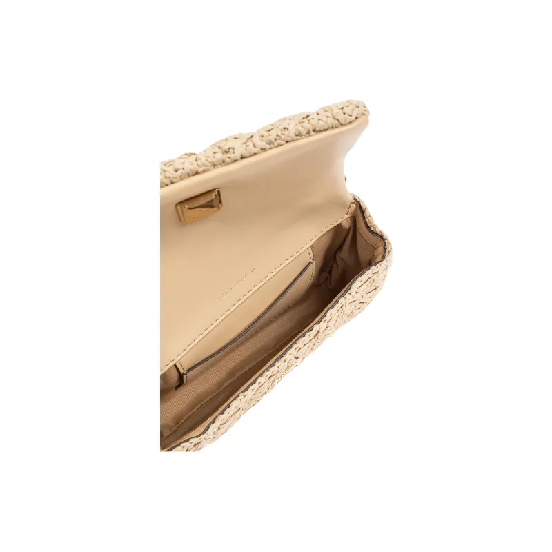 TORY BURCH Kira Raffia Crossbody Bag, Shoulder Bag Mini Women's Natural-4