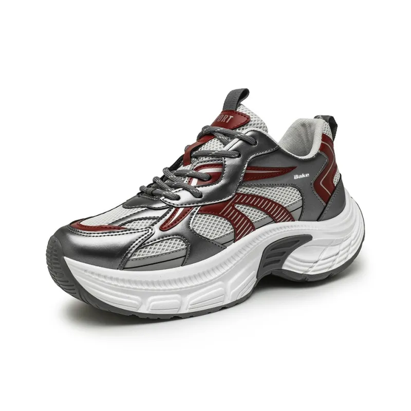BAKE Slip Resistant, Abrasion Resistant, Breathable Low Top Chunky Sneakers Men's-5