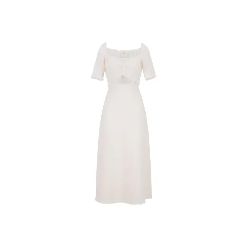 Knot Carol denim pinafore dress