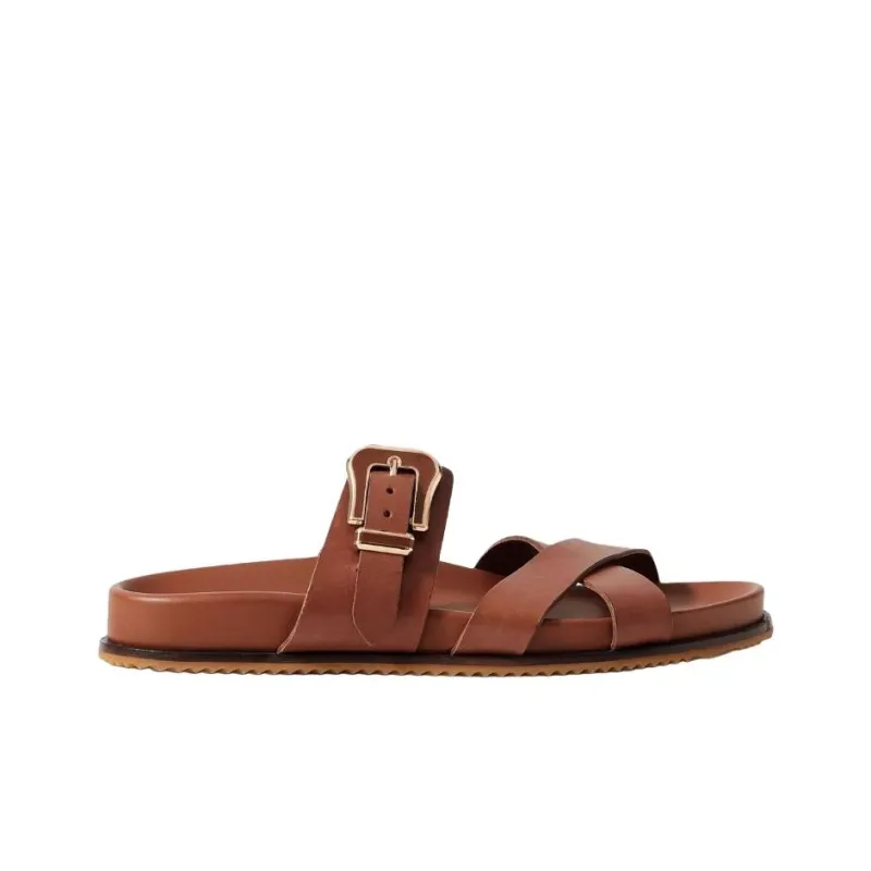 GABRIELA HEARST Slide Slippers Women's Brown-1