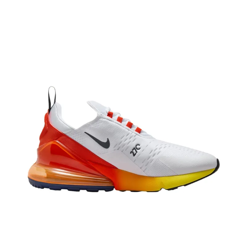 Nike Air Max 270 Anti Slip Wear Resistant Low Top Running Shoes Unisex White Red-1