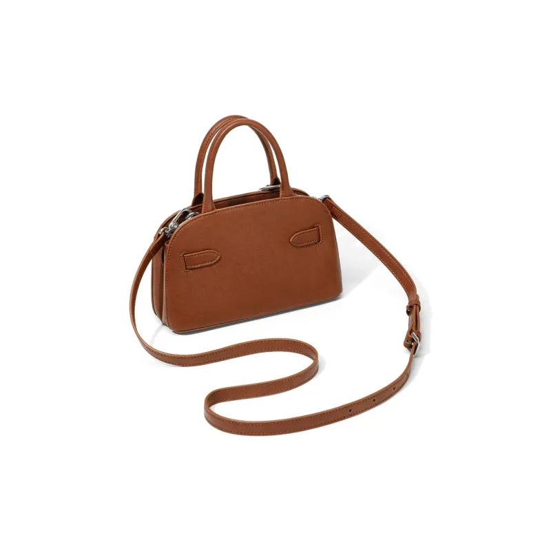 CinvaiKrose Synthetic Leather Shoulder Bag, Crossbody Bag, Handbag Trumpets Women's Ecru/Brown-7