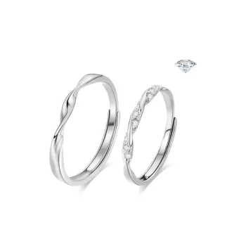 KADER Love Frequency Series 925 Sterling Silver Rings Unisex Silver