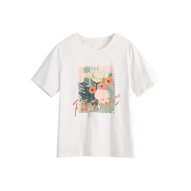 MSSHE T Shirts Women's Pure White-0
