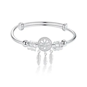 Fu Ru Ji S999 Fine Silver Bangles Women's