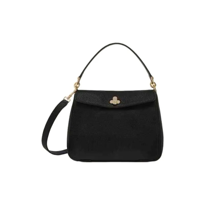 Furla Danae Cow Leather Tofu Bag, Shoulder Bag, Crossbody Bag, Handbag Trumpets Women's Black-0