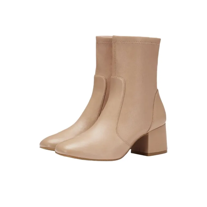 Stuart Weitzman/SW Sleek Ankle Boots 6cm Women's Nude-3