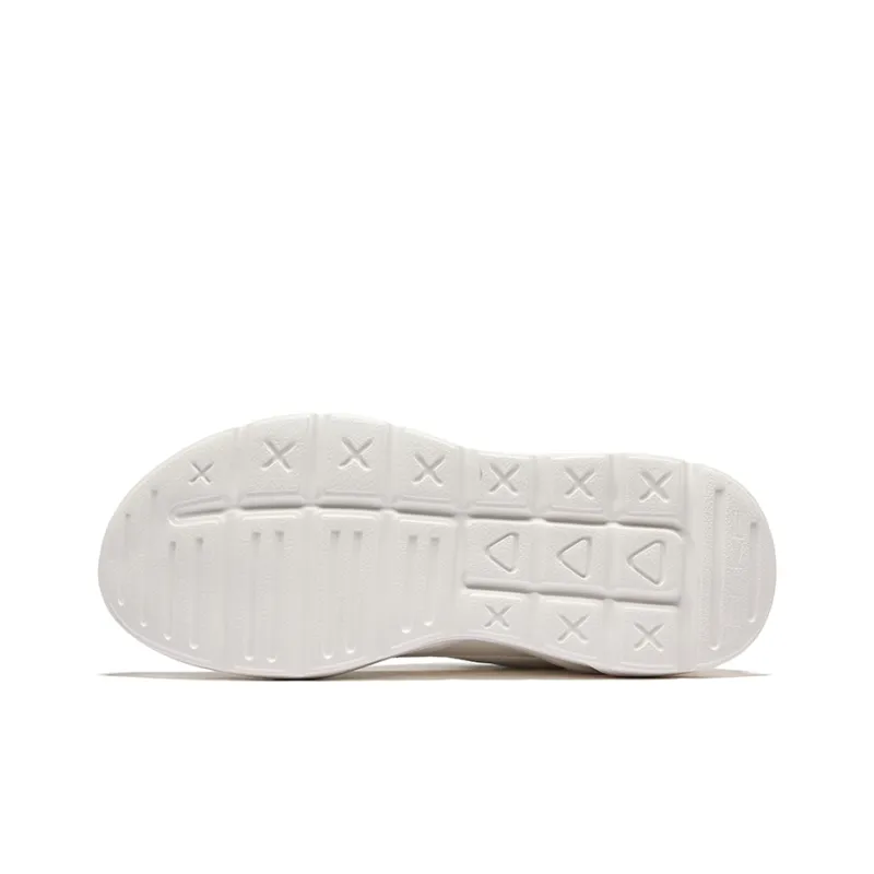 Erke Qi Yu Anti Slip Wear Resistant Low Top Casual Shoes Women's Microcrystal White Mist Gray-4