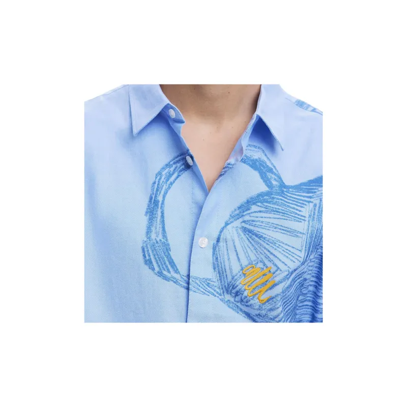 Desigual Shirts Men Light Blue-2