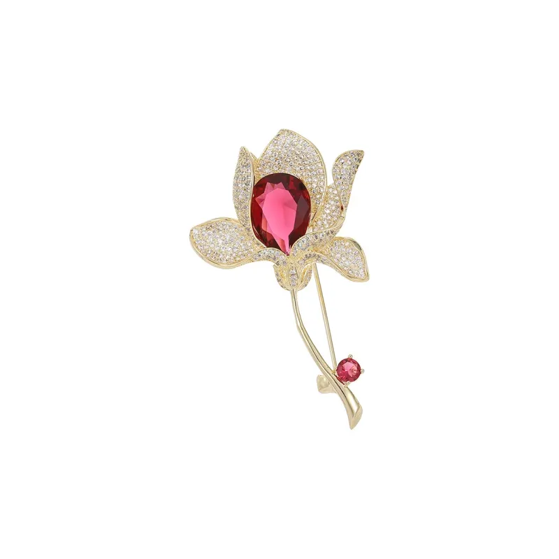 VIOLET Synthetic Cubic Zirconia Brooches Women's-4