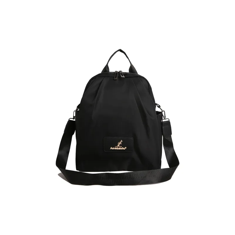SUN EARTH &U Nylon Backpack Unisex Coffee/Black-3
