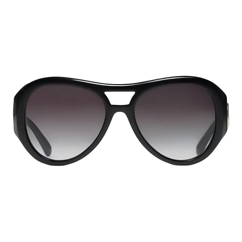 CHANEL Acetate Aviator Sunglasses Women's Black-1