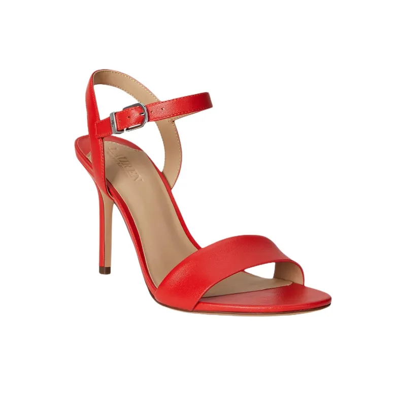 LAUREN RALPH LAUREN Gwen One Strap Sandals 9cm Women's Red-2