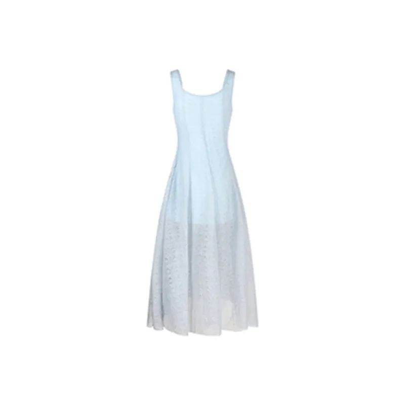 HeartyBite Slip Dresses Women's Blue Maxi Skirt-1
