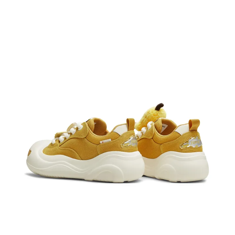 Teenmix Slip Resistant Cushioning With Impact Resistance Low Top Skateboard Shoes Women's White Yellow-4