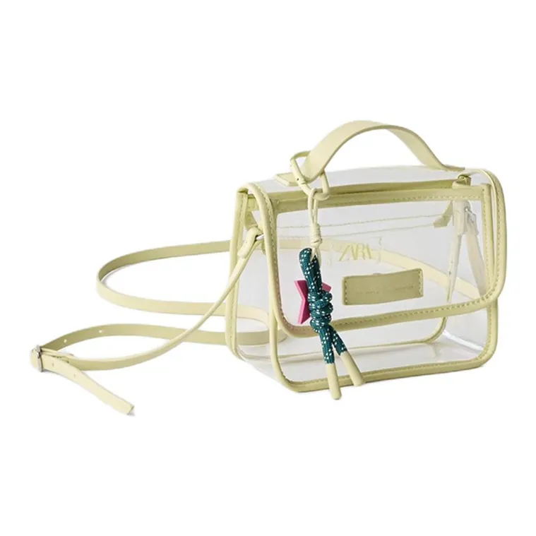 ZARA Polyurethane Shoulder Bag, Crossbody Bag, Handbag Women's White-1