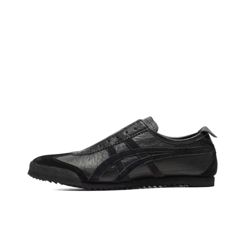 Onitsuka Tiger Mexico 66 Slip On Deluxe Anti Slip Wear Resistant Low Top Casual Shoes Unisex Black-0