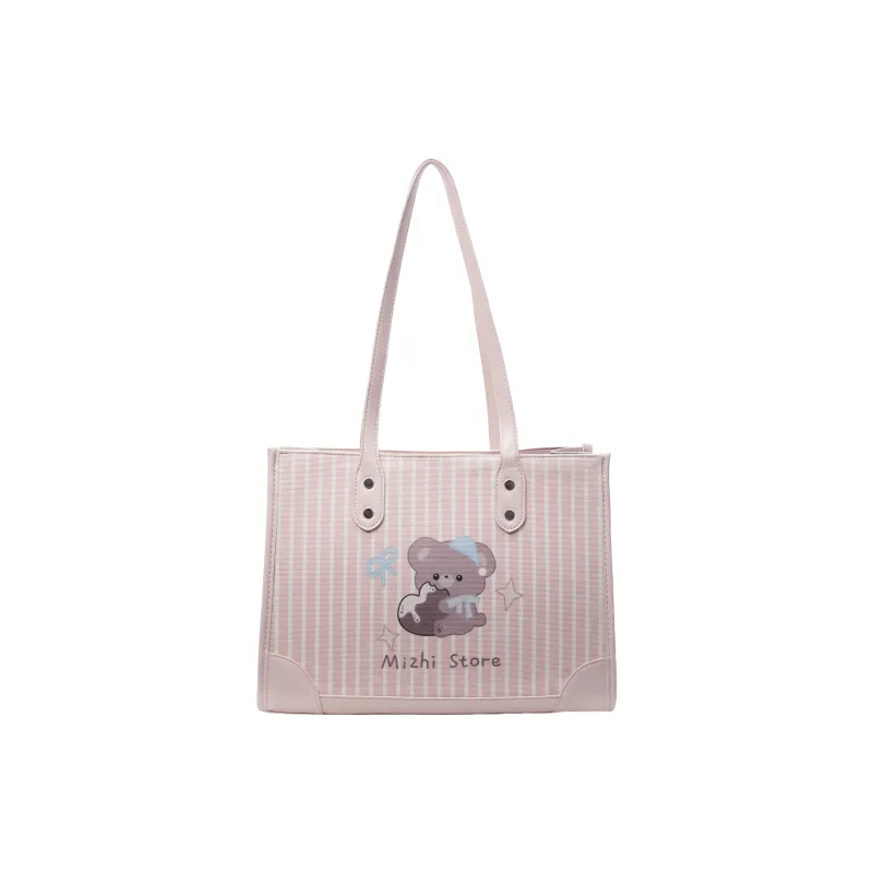 FCTOSSR Composite Cloth Tote Bag, Shopping Bag, Shoulder Bag Regular Women's White/Yellow/Pink-10