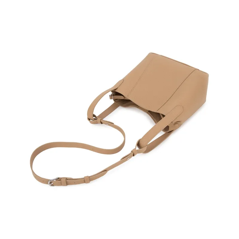 VENOF Top Grain Cow Leather Bucket Bag, Shoulder Bag, Crossbody Bag, Handbag Trumpets Women's Multicolor-3