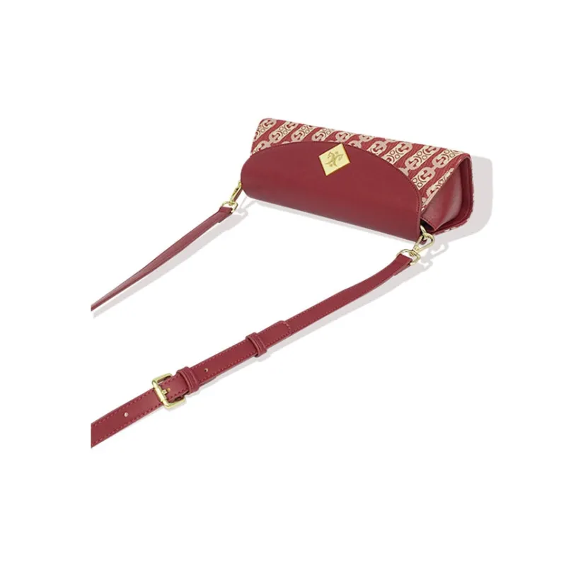 MACK JODAER Synthetic Leather Shoulder Bag, Crossbody Bag Regular Women's Burgundy-7