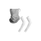 Gray Face Masks+White Sleeve Covers