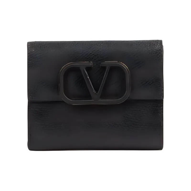 Valentino VSLING Calfskin Wallet Women's Black-0