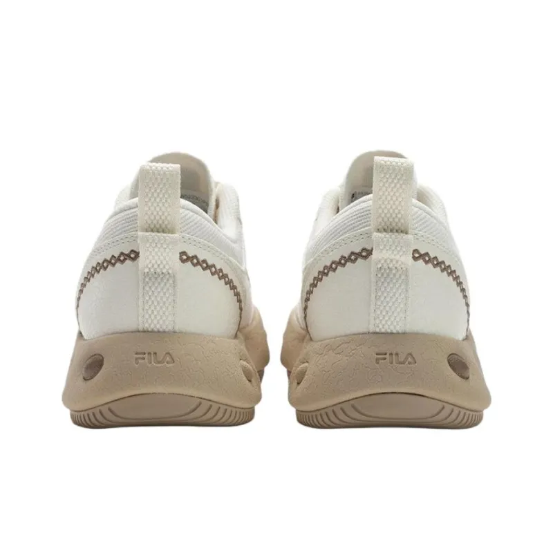 FILA COOKIES Anti Slip Wear Resistant Low Top Canvas Shoes Women's Beige-3