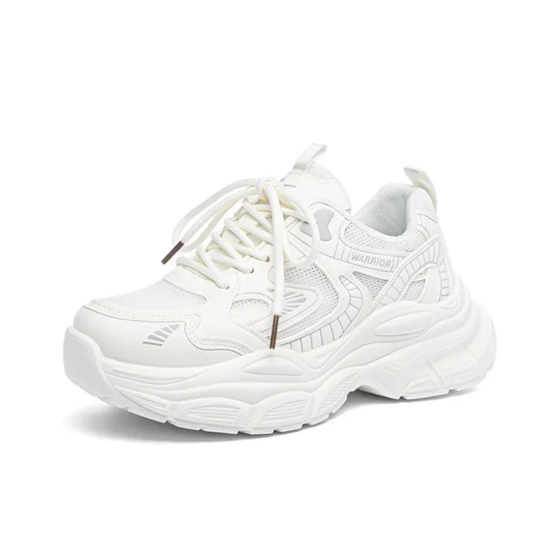 Warrior Anti Slip Wear Resistant Low Top Casual Running Shoes Women's Beige Gray-1
