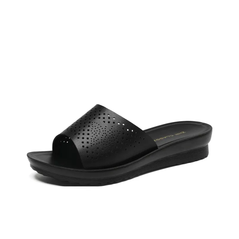 ZHR Slide Slippers Women's Black/Beige-1