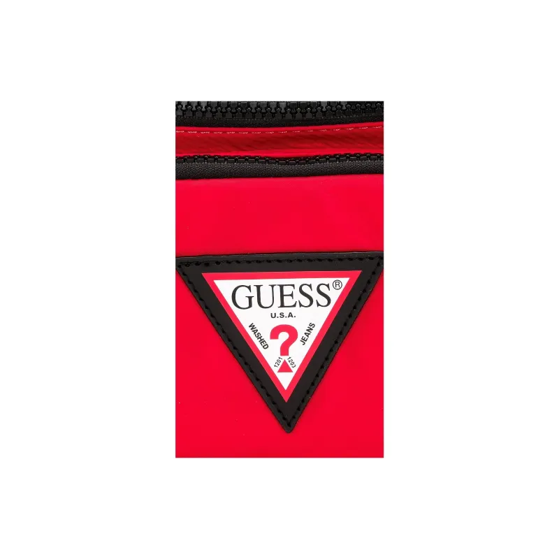 GUESS Nylon Crossbody Fanny Pack Unisex Red & Black-5