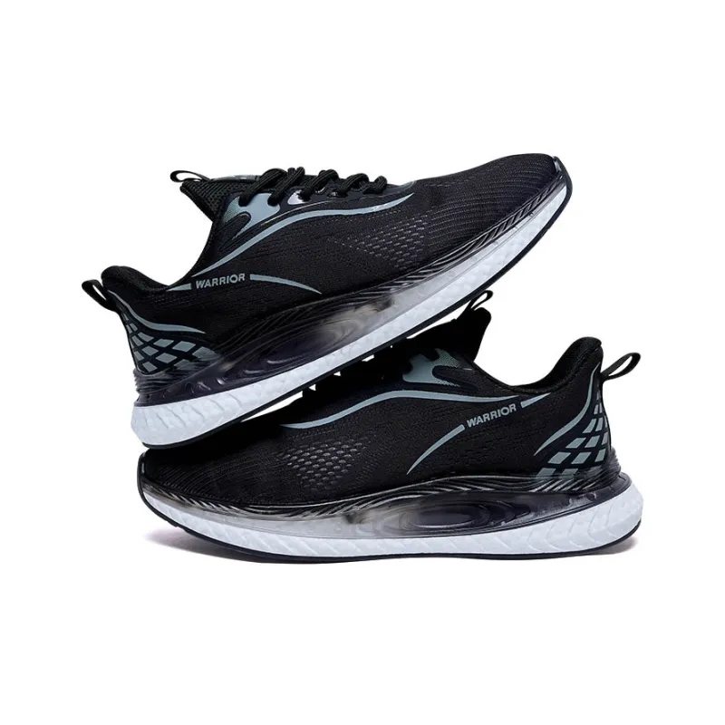 Warrior Slip Resistant And Breathable Low Top Casual Running Shoes Men's Black-1