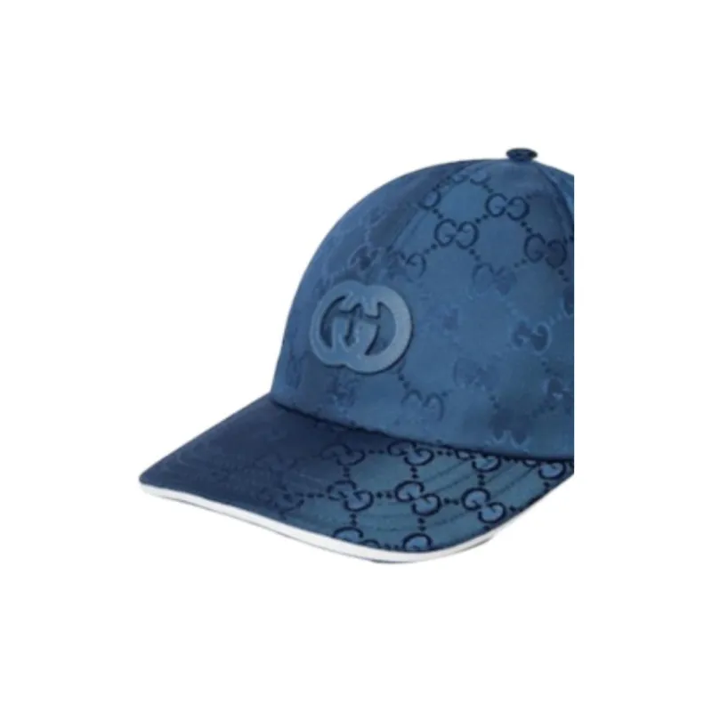 GUCCI Nylon Baseball Caps Unisex Blue-2