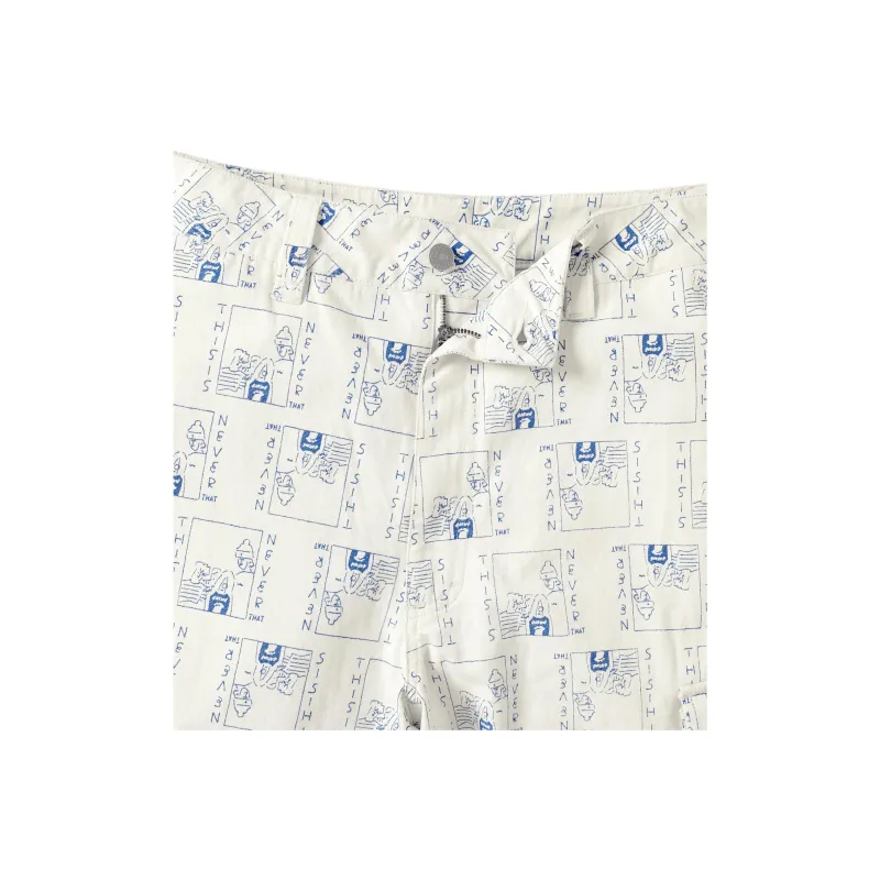 Thisisneverthat Long Field Collaboration Cargo Shorts Unisex White-4