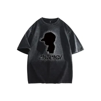 CHOUCHOUS Drop Shoulder Sleeve T Shirt Women's