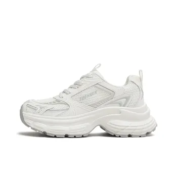 Teenmix Cushioning, Slip Resistant, Abrasion Resistant, Height Increasing Low Top Chunky Sneakers Women's Beige