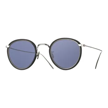 EYEVAN 7285 Acetate Metal Round Sunglasses Unisex Black
