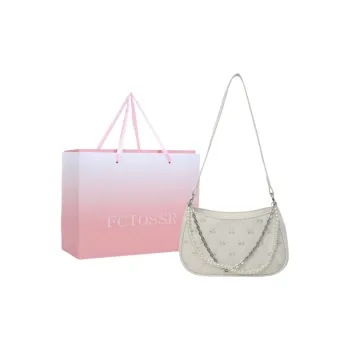 FCTOSSR PU Shoulder Bag Women's White/Silver/Black/Pink