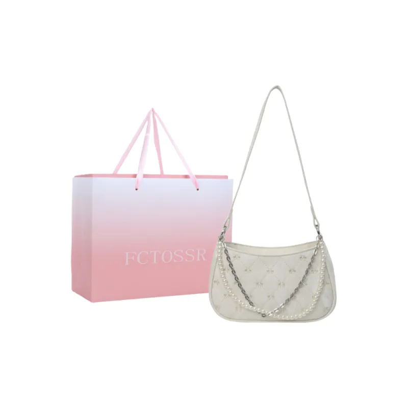 FCTOSSR PU Shoulder Bag Women's White/Silver/Black/Pink-0