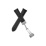 Litchi Grain Black-Silver-Tone Buckle (Non-Hole Magnetic Version)
