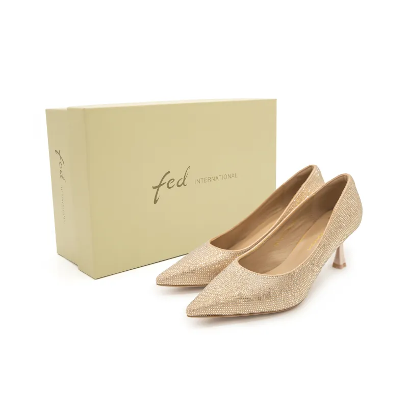 FED High Heels Women's Gold-1
