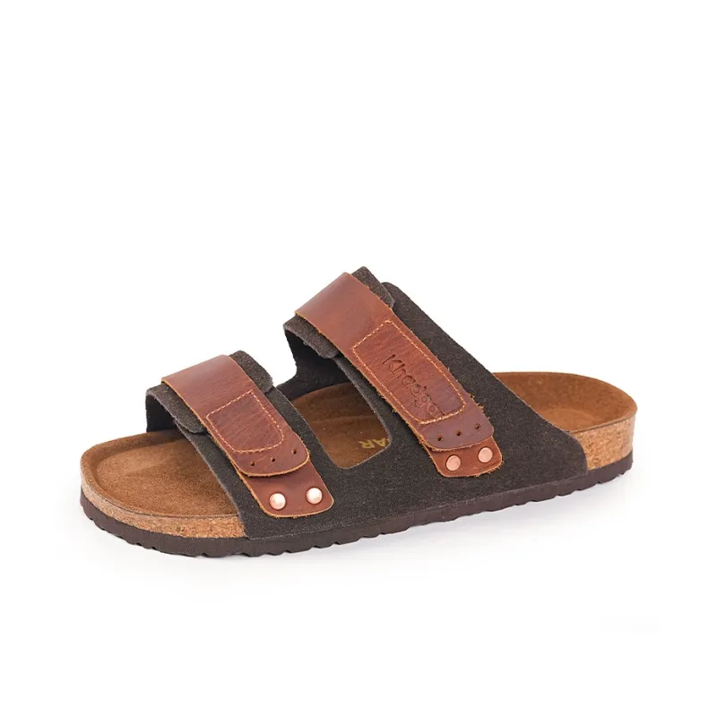Khadgar Slide Slippers Men Khaki/Taupe/Dark Brown-9