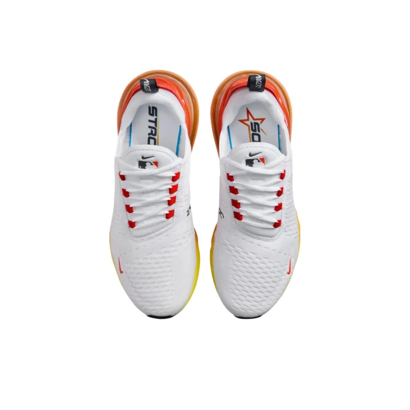 Nike Air Max 270 Anti Slip Wear Resistant Low Top Running Shoes Unisex White Red-3