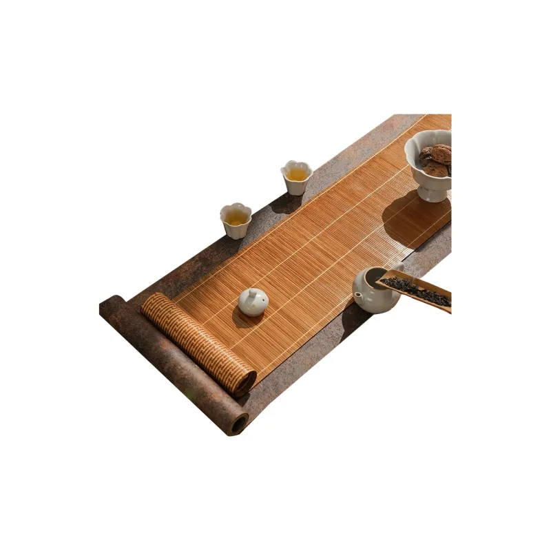LUOYIJIA New Chinese Style Bamboo Mats Tea Mat Tablecloth Waterproof Tea Table Padding Cloth Teaware Table Mats Zen-1