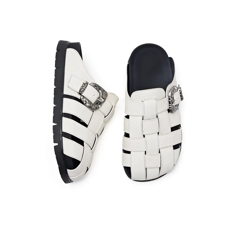 Liddy Rubber Sole Cut Out Slip Resistant Closed Toe Slippers Women's-8