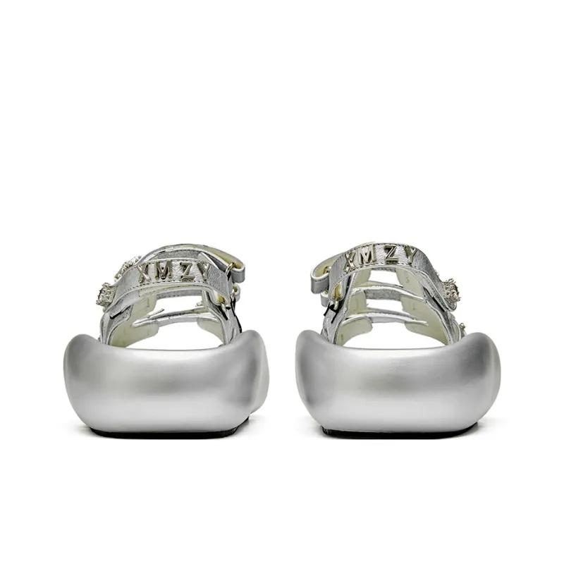 XMZY Initial Round Collection Year Of The Snake Limited Edition 'Ten Thousand Gold' One Strap Sandals Women's-10