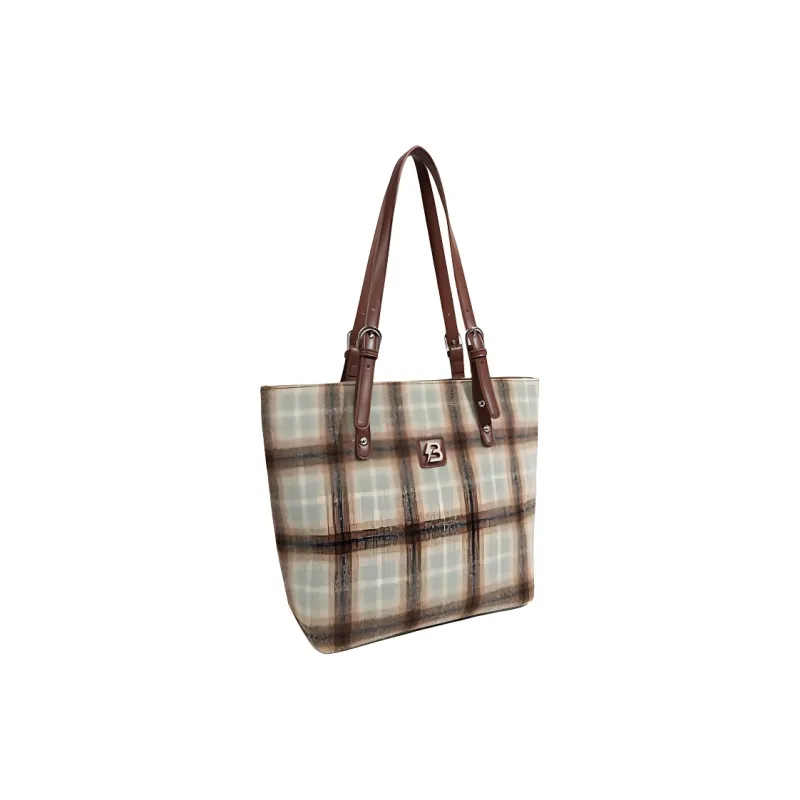 BEMIX PETS Woolen Shoulder Bag Regular Women's Green Plaid Child-1