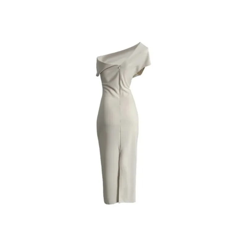 FLIM Sleeveless Dresses Women's Gray Apricot-1