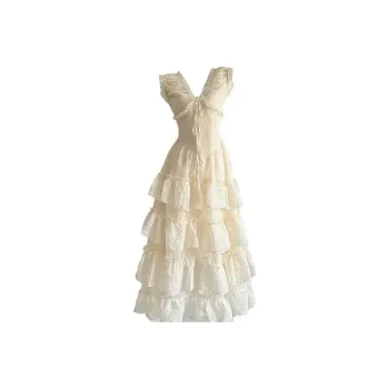 FLIM Sleeveless Dresses Women's Apricot