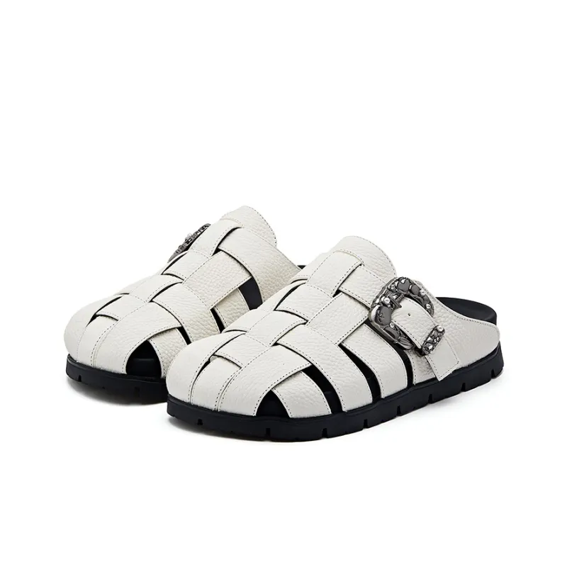 Liddy Rubber Sole Cut Out Slip Resistant Closed Toe Slippers Women's-6